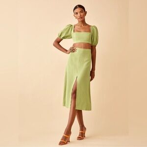 NWT Jonas Linen Two Piece in Spearmint